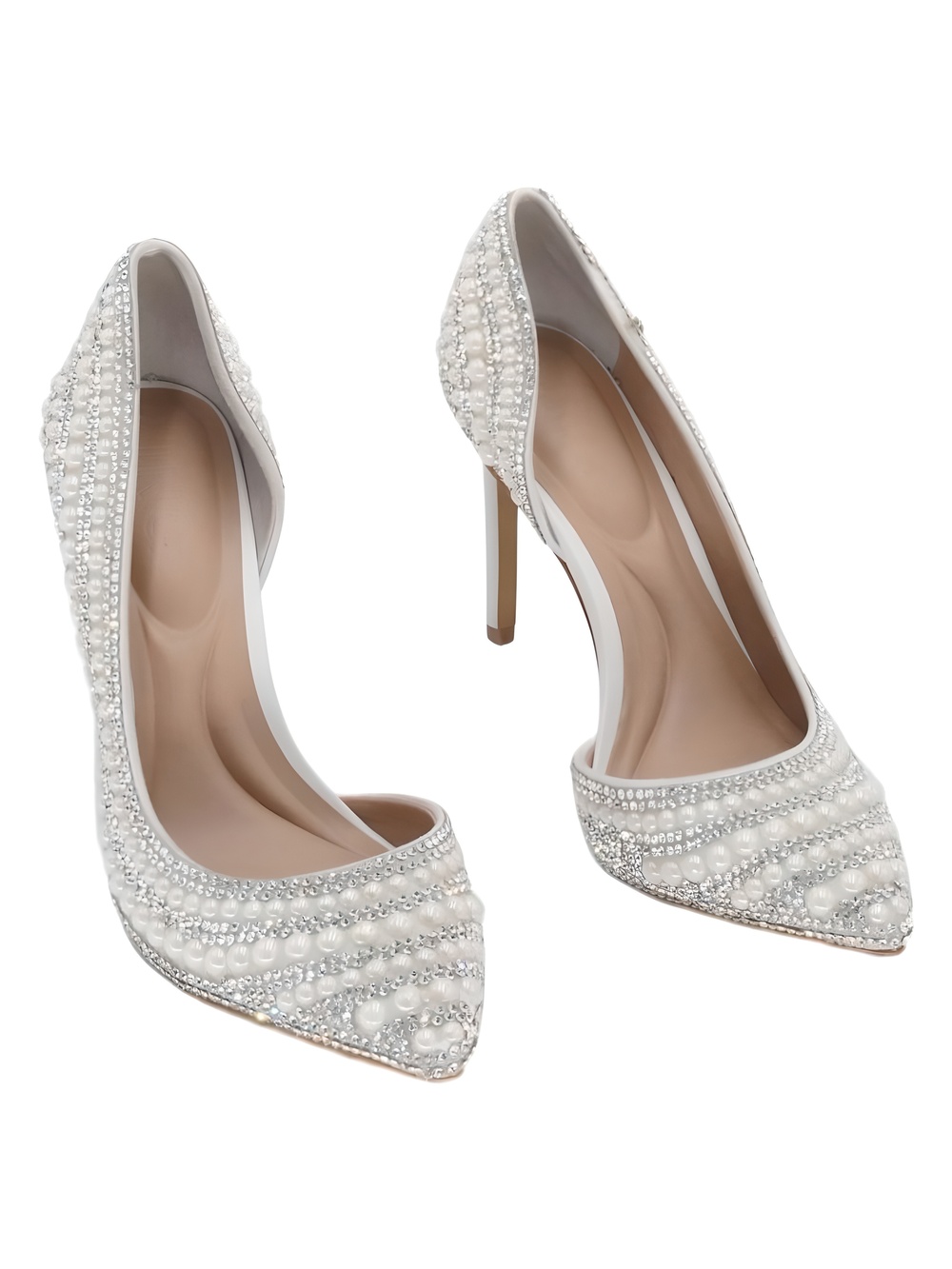 I.N.C. International Concepts Kenjay D'Orsay Pumps Stripe Pearl Size 6.5M